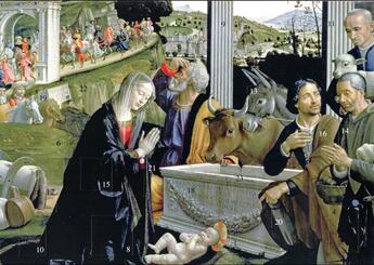 Couverture du livre « Calendrier de l'avent ; l'adoration Ghirlandaio » de Domenico Ghirlandaio aux éditions Mineditions