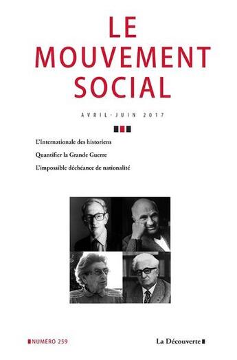 Couverture du livre « Le mouvement social numero 259 varia » de Revue Le Mouvement aux éditions La Decouverte