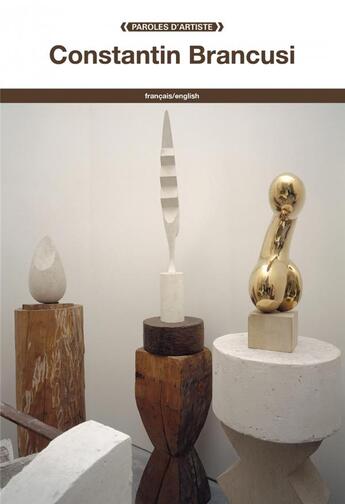 Couverture du livre « Constantin Brancusi » de Constantin Brancusi aux éditions Fage