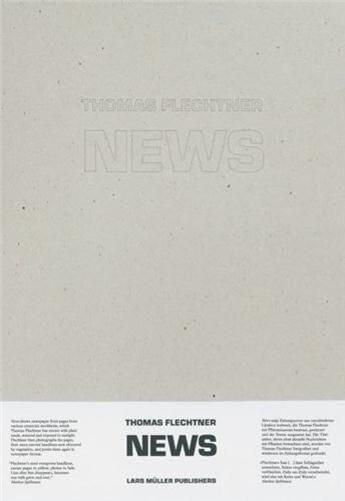 Couverture du livre « Thomas flechtner news /anglais/allemand » de Flechtner aux éditions Lars Muller