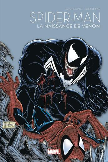 Couverture du livre « Spider-Man - édition anniversaire Tome 5 : la naissance de Venom » de David Michelinie et Todd Mcfarlane aux éditions Panini