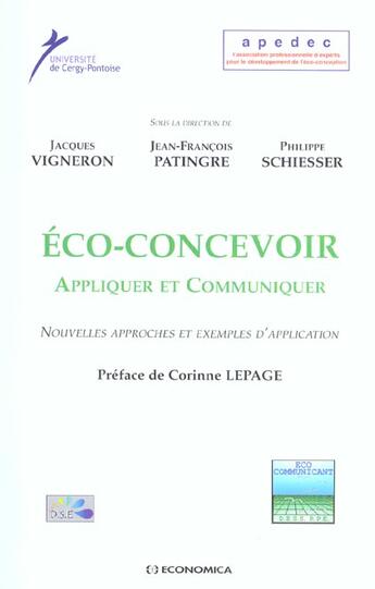 Couverture du livre « ECO-CONCEVOIR » de Vigneron J. aux éditions Economica