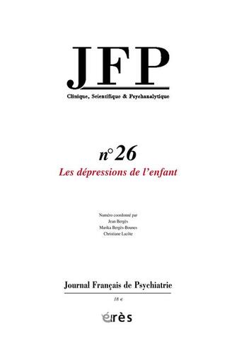 Couverture du livre « Journal de psychiatrie t.26 ; les dépressions de l'enfant » de  aux éditions Eres