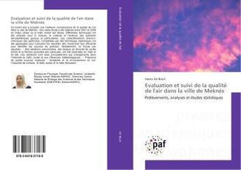 Couverture du livre « Evaluation et suivi de la qualite de l'air dans la ville de meknes » de Ait Bouh Hasna aux éditions Presses Academiques Francophones