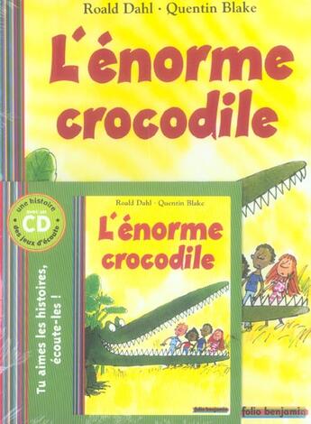 Couverture du livre « L'enorme crocodile (1liv-1cd) » de Roald Dahl aux éditions Gallimard-jeunesse