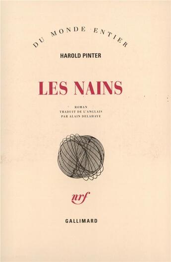 Couverture du livre « Les nains » de Harold Pinter aux éditions Gallimard