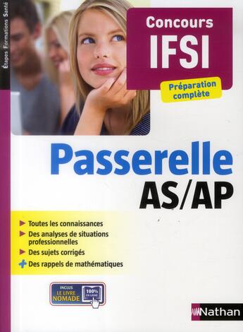 Couverture du livre « Concours IFSI ; passerelle AS/AP » de  aux éditions Nathan