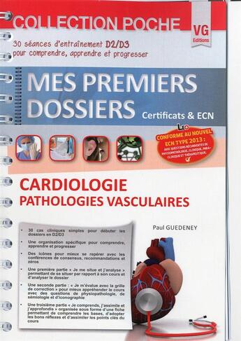 Couverture du livre « Mes premiers dossiers de poche cardiologie » de P.Guedeney aux éditions Vernazobres Grego