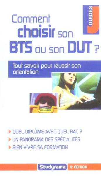 Couverture du livre « Comment choisir son bts ou son dut (édition 2005/2006) » de Dudouet G. aux éditions Studyrama