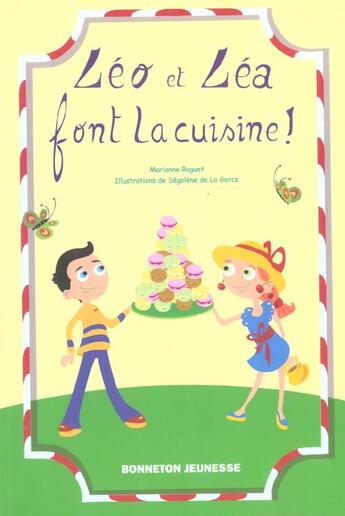 Couverture du livre « Léo et Léa font la cuisine » de Marianne Raguet aux éditions Bonneton