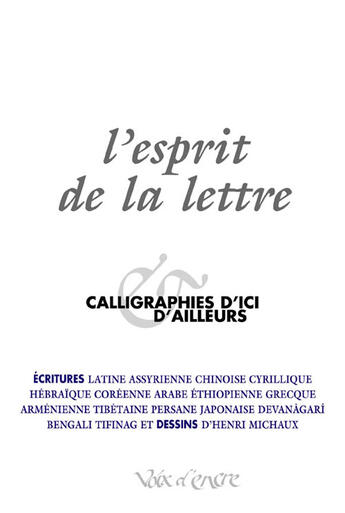 Couverture du livre « L'esprit de la lettre ; calligraphies d'ici et d'ailleurs » de Henri Michaux aux éditions Voix D'encre