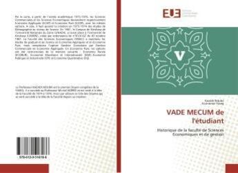 Couverture du livre « Vade mecum de l'etudiant - historique de la faculte de sciences economiques et de gestion » de  aux éditions Editions Universitaires Europeennes