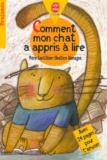 Couverture du livre « Comment mon chat a appris a lire » de Saint-Dizier-M+Alema aux éditions Le Livre De Poche Jeunesse