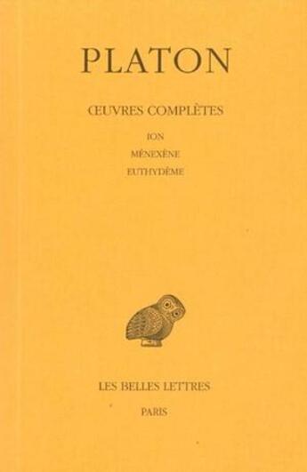 Couverture du livre « Oeuvres complètes Tome 5 ; 1ère partie » de Platon aux éditions Belles Lettres