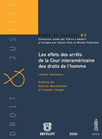 Couverture du livre « Les effets des arrêts de la Cour interaméricaine des droits de l'Homme » de Letizia Seminara aux éditions Anthemis