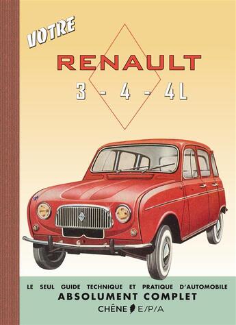 Couverture du livre « Votre Renault 3-4-4L » de  aux éditions Epa