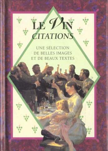 Couverture du livre « Vin, citations » de Exley H aux éditions Exley