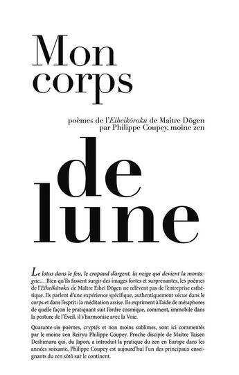 Couverture du livre « Mon corps de lune » de Philippe Coupey aux éditions Desiris