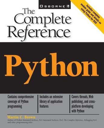 Couverture du livre « Python - the complete reference » de Brown Martin C. aux éditions Mcgraw-hill Education