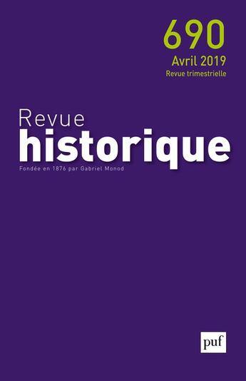 Couverture du livre « Revue historique 2019, n 690 - varia » de  aux éditions Puf