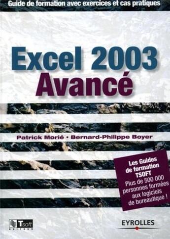 Couverture du livre « Excel 2003 avance » de Morie/Boyer aux éditions Eyrolles