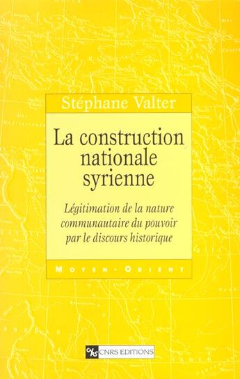 Couverture du livre « Construction nationale syrienne » de  aux éditions Cnrs