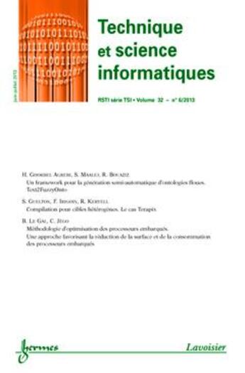 Couverture du livre « Technique et science informatiques rsti serie tsi volume 32 n. 6/juin-juillet 2013 » de Linnard aux éditions Hermes Science Publications