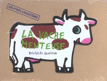 Couverture du livre « La vache menteuse » de Bénédicte Guettier aux éditions Petit Pol