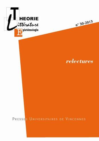 Couverture du livre « Relectures » de Brigitte Felix et Yves Abrioux aux éditions Pu De Vincennes