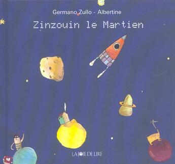 Couverture du livre « Zinzouin le martien » de Albertine Zullo aux éditions La Joie De Lire