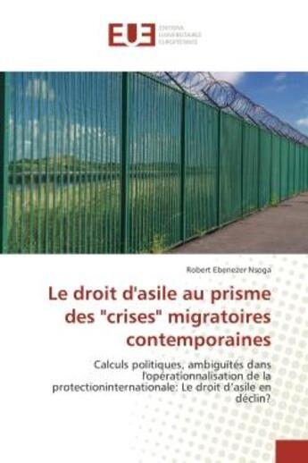 Couverture du livre « Le droit d'asile au prisme des 