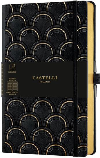 Couverture du livre « Carnet copper and gold grand format quadrille art deco gold » de Castelli aux éditions Castelli Milano