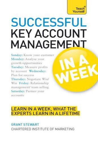 Couverture du livre « Successful Key Account Management in a Week: Teach Yourself » de Stewart Grant aux éditions Hodder Education Digital