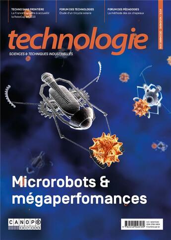 Couverture du livre « Revue technologie T.215 ; microbots & mégaperformances » de  aux éditions Reseau Canope