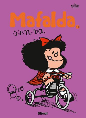 Couverture du livre « Mafalda Tome 11 : Mafalda s'en va » de Quino aux éditions Glenat