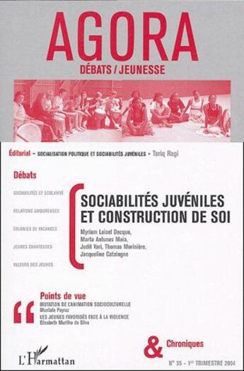 Couverture du livre « Sociabilités juvéniles et construction de soi » de  aux éditions L'harmattan