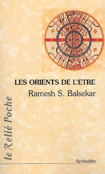 Couverture du livre « Les orients de l'etre » de  aux éditions Relie