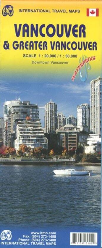 Couverture du livre « Vancouver & greater vancouver waterproof » de  aux éditions Itm