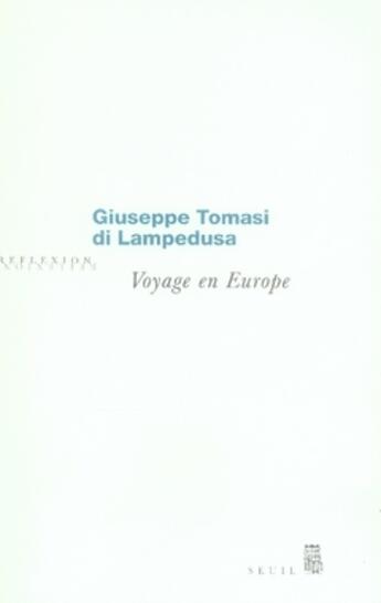 Couverture du livre « Voyage en europe » de Tomasi Di Lampedusa aux éditions Seuil