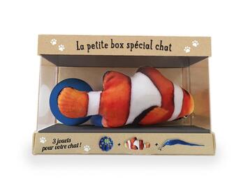 Couverture du livre « La petite box spécial chat ; 3 jouets pour votre chat ! » de Alice Zabee et Aurelie Lemoine aux éditions Larousse