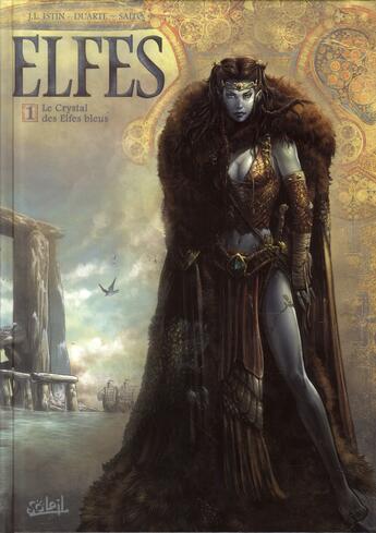 Couverture du livre « Elfes Tome 1 : le crystal des elfes bleus » de Jean-Luc Istin et Kiko Duarte et Diogo Saito aux éditions Soleil