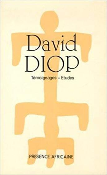 Couverture du livre « Hommage à David Diop » de  aux éditions Presence Africaine