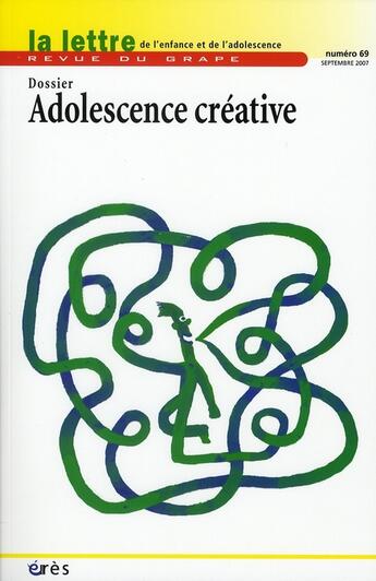 Couverture du livre « Adolescence créative » de  aux éditions Eres