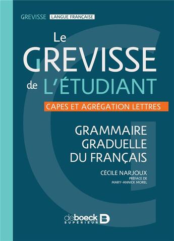 Couverture du livre « Grevisse de l'etudiant (le) » de Maurice Grevisse aux éditions De Boeck Superieur