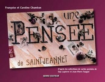 Couverture du livre « Une pensée de Saint-Jeannet » de Chambon aux éditions Serre