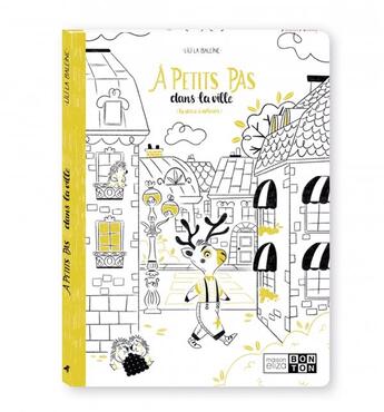Couverture du livre « À petits pas dans la ville (histoires à colorier) » de Lili La Baleine aux éditions Maison Eliza