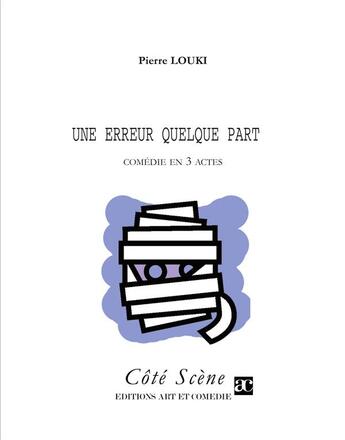 Couverture du livre « Une erreur quelque part reed » de Pierre Louki aux éditions Art Et Comedie