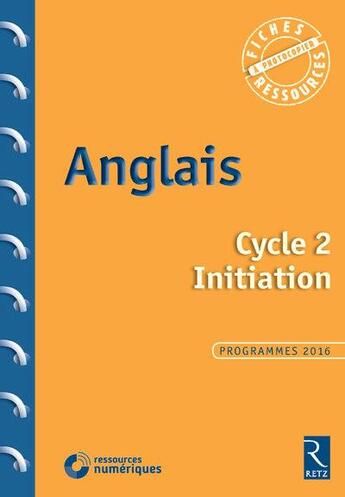 Couverture du livre « Anglais initiation ce1 + cd (nouvelle edition) » de  aux éditions Retz