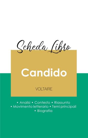 Couverture du livre « Scheda libro candido di Voltaire (analisi letteraria di riferimento e riassunto completo) » de  aux éditions Paideia Educazione