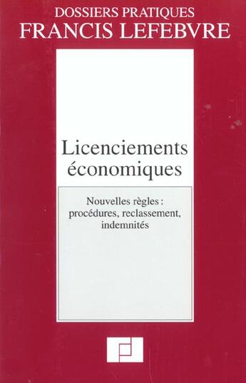 Couverture du livre « Licenciements economiques » de  aux éditions Lefebvre